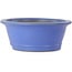 Oval blue bonsai pot by Seizan (Reihou, Kataoka Katsushi, master Seizan kiln) - 474 x 403 x 154 mm