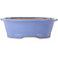 Oval blue bonsai pot by Seizan (Reihou, Kataoka Katsushi, master Seizan kiln) - 474 x 403 x 154 mm