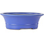 Ovale blauwe bonsaipot van Seizan (Reihou, Kataoka Katsushi, meester Seizan oven) - 412 x 360 x 138 mm