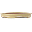 Ovale beige bonsaipot van Seizan (Reihou, Kataoka Katsushi, meester Seizan oven) - 518 x 364 x 58 mm