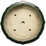 Lotus green bonsai pot by Terahata Satomi Mazan - 435 x 435 x 113 mm