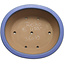 Pot à bonsaï ovale bleu par Seizan (Reihou, Kataoka Katsushi, maître four Seizan) - 474 x 403 x 154 mm