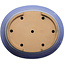 Ovale blauwe bonsaipot van Seizan (Reihou, Kataoka Katsushi, meester Seizan oven) - 474 x 403 x 154 mm