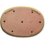 Maceta ovalada para bonsái beige de Seizan (Reihou, Kataoka Katsushi, maestro del horno Seizan) - 518 x 364 x 58 mm