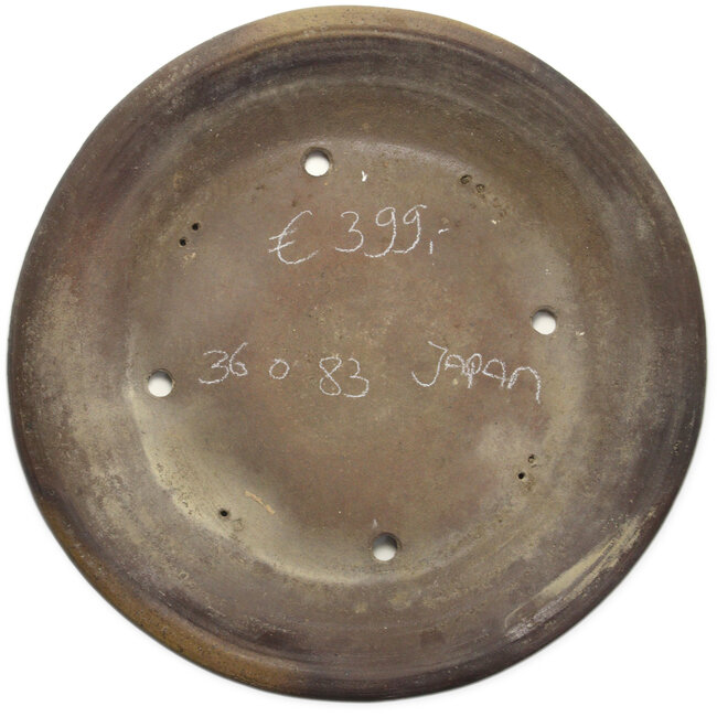 Ronde, ongeglazuurde bonsaipot - 515 x 515 x 60 mm