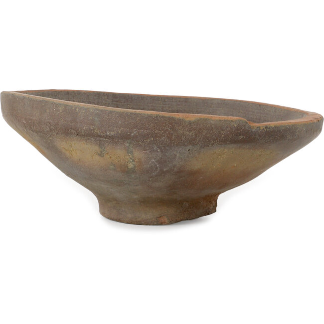 Round unglazed bonsai pot - 320 x 320 x 100 mm