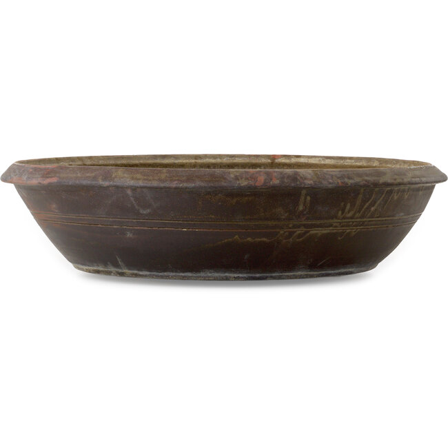 Round unglazed bonsai pot - 590 x 590 x 140 mm