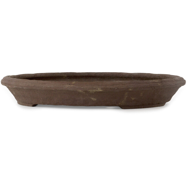 Round unglazed bonsai pot by Tosho - 472 x 472 x 65 mm