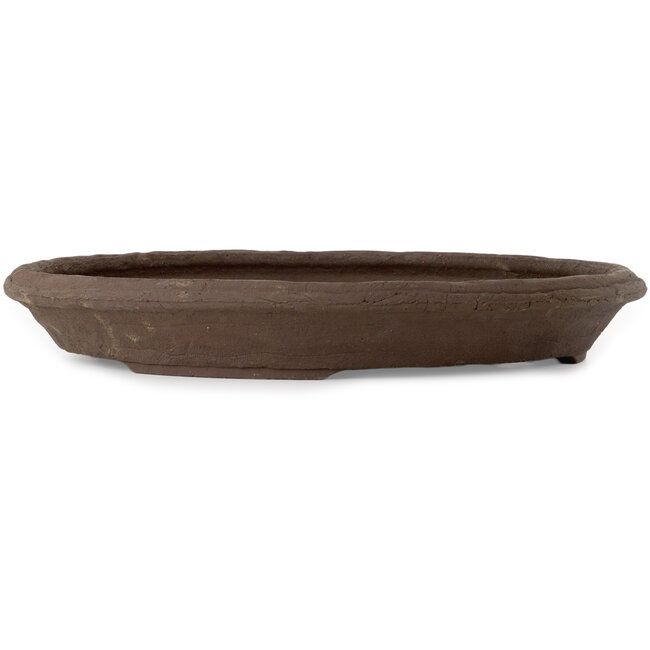 Round unglazed bonsai pot by Tosho - 472 x 472 x 65 mm