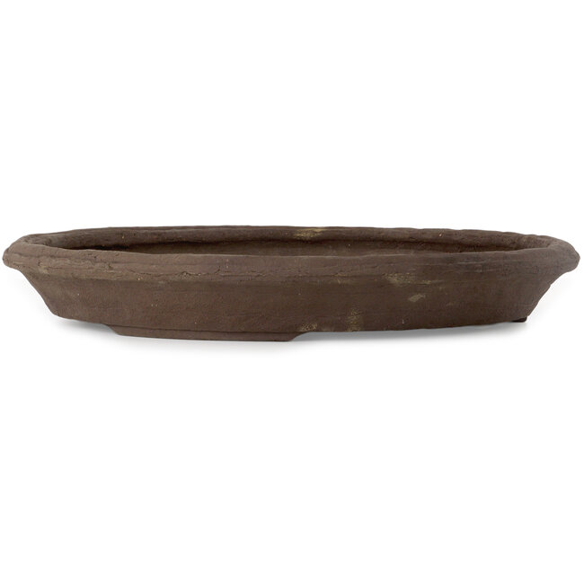 Ronde, ongeglazuurde bonsaipot van Tosho - 472 x 472 x 65 mm