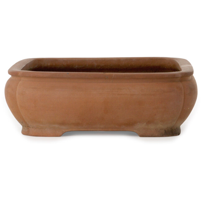 Oval unglazed bonsai pot by Tosho - 407 x 315 x 105 mm