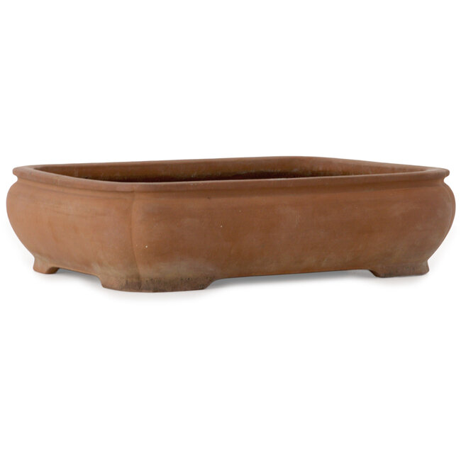 Ovale, ongeglazuurde bonsaipot van Tosho - 407 x 315 x 105 mm
