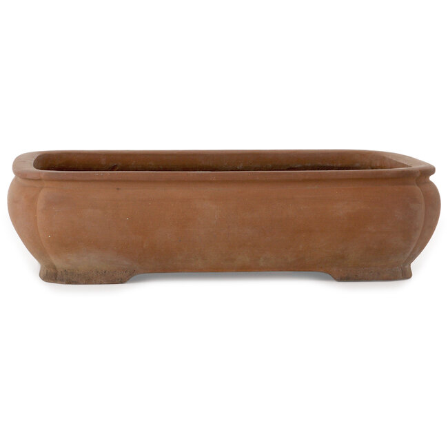 Ovale, ongeglazuurde bonsaipot van Tosho - 407 x 315 x 105 mm