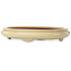 Maceta ovalada para bonsái beige de Seizan (Reihou, Kataoka Katsushi, maestro del horno Seizan) - 520 x 355 x 90 mm