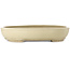 Oval beige bonsai pot by Shuhou - 505 x 415 x 95 mm
