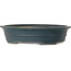 Pot à bonsaï ovale vert par Seizan (Reihou, Kataoka Katsushi, maître four Seizan) - 495 x 398 x 120 mm