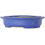 Oval blue bonsai pot by Seizan (Reihou, Kataoka Katsushi, master Seizan kiln) - 472 x 370 x 104 mm