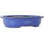 Ovale blauwe bonsaipot van Seizan (Reihou, Kataoka Katsushi, meester Seizan oven) - 472 x 370 x 104 mm
