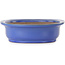 Vaso bonsai ovale blu di Seizan (Reihou, Kataoka Katsushi, forno del maestro Seizan) - 472 x 370 x 104 mm