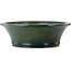 Round green bonsai pot by Yamaaki Toshio (third generation) - 542 x 542 x 177 mm