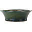 Maceta redonda verde para bonsái de Yamaaki Toshio (tercera generación) - 542 x 542 x 177 mm