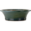 Round green bonsai pot by Yamaaki Toshio (third generation) - 542 x 542 x 177 mm
