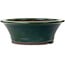 Round green bonsai pot by Yamaaki Toshio (third generation) - 472 x 472 x 163 mm