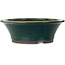 Maceta redonda verde para bonsái de Yamaaki Toshio (tercera generación) - 472 x 472 x 163 mm