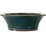 Maceta redonda verde para bonsái de Yamaaki Toshio (tercera generación) - 472 x 472 x 163 mm