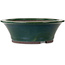 Round green bonsai pot by Yamaaki Toshio (third generation) - 472 x 472 x 163 mm