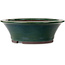 Ronde groene bonsaipot van Yamaaki Toshio (derde generatie) - 472 x 472 x 163 mm