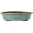 Oval green bonsai pot by Kakuzan - 550 x 407 x 138 mm