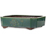 Rectangular green bonsai pot by Yamaaki Toshio (third generation) - 432 x 353 x 120 mm