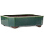 Rectangular green bonsai pot by Yamaaki Toshio (third generation) - 432 x 353 x 120 mm