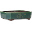Rectangular green bonsai pot by Yamaaki Toshio (third generation) - 432 x 353 x 120 mm