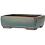 Maceta rectangular verde para bonsái - 314 x 237 x 102 mm