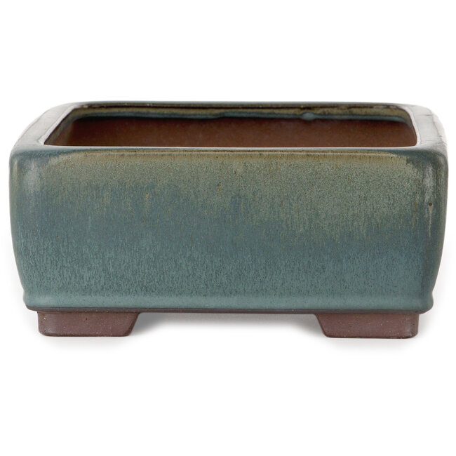 Rechthoekige groene bonsaipot - 314 x 237 x 102 mm