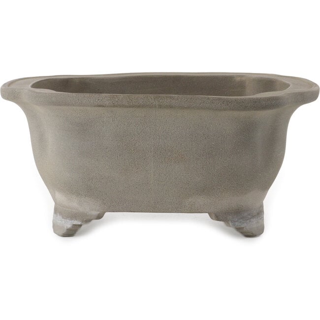 Mokko ongeglazuurde bonsaipot van Yamaaki Toshio (derde generatie) - 297 x 412 x 160 mm