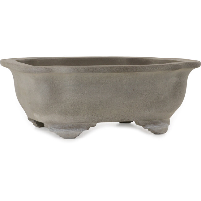 Vaso bonsai Mokko non smaltato di Yamaaki Toshio (terza generazione) - 297 x 412 x 160 mm