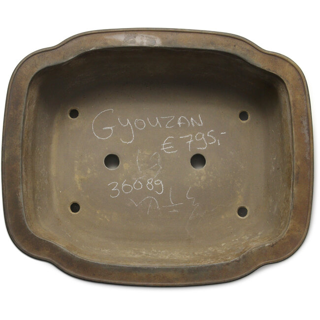Maceta para bonsái sin esmaltar Mokko de Gyouzan - 484 x 405 x 173 mm