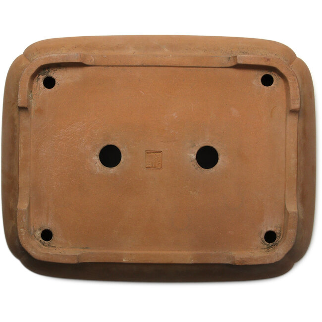 Maceta ovalada sin esmaltar para bonsái de Tosho - 407 x 315 x 105 mm