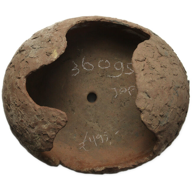 Round unglazed bonsai pot - 415 x 415 x 240 mm