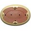 Ovale beige bonsaipot van Seizan (Reihou, Kataoka Katsushi, meester Seizan oven) - 520 x 355 x 90 mm