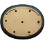 Oval green bonsai pot by Seizan (Reihou, Kataoka Katsushi, master Seizan kiln) - 495 x 398 x 120 mm
