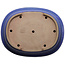 Pot à bonsaï ovale bleu par Seizan (Reihou, Kataoka Katsushi, maître four Seizan) - 472 x 370 x 104 mm