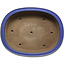 Oval blue bonsai pot by Seizan (Reihou, Kataoka Katsushi, master Seizan kiln) - 472 x 370 x 104 mm