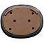 Oval blue bonsai pot by Kakuzan - 474 x 375 x 108 mm