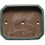 Maceta rectangular para bonsái verde de Yamaaki Toshio (tercera generación) - 432 x 353 x 120 mm