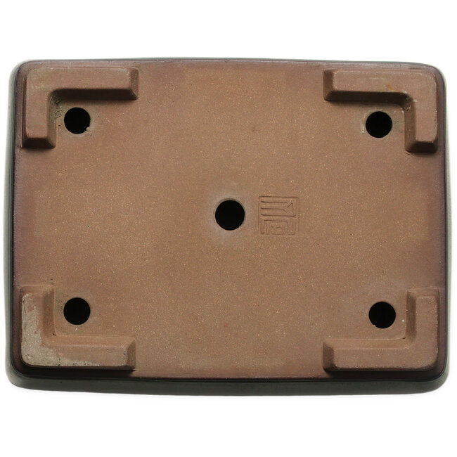 Rectangular green bonsai pot - 314 x 237 x 102 mm