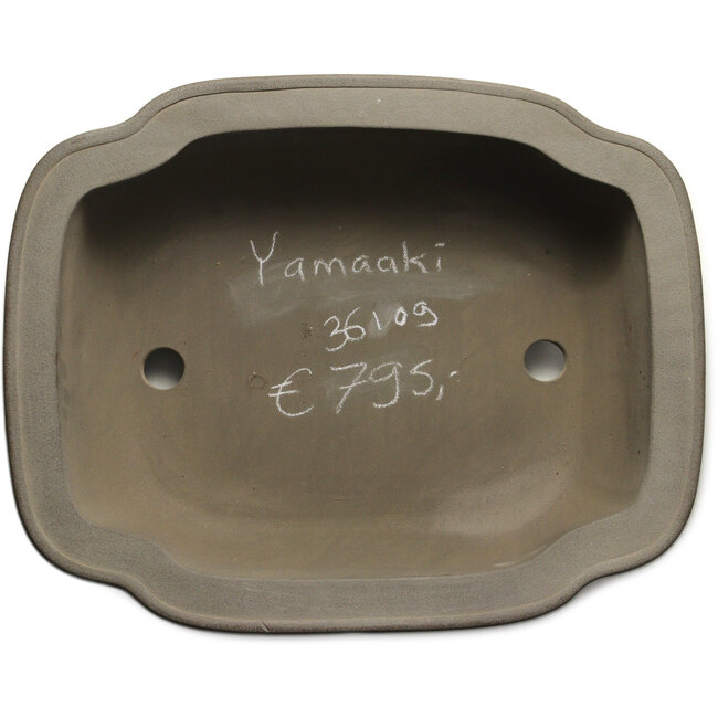 Unglasierte Mokko-Bonsaischale von Yamaaki Toshio (dritte Generation) – 505 x 400 x 150 mm